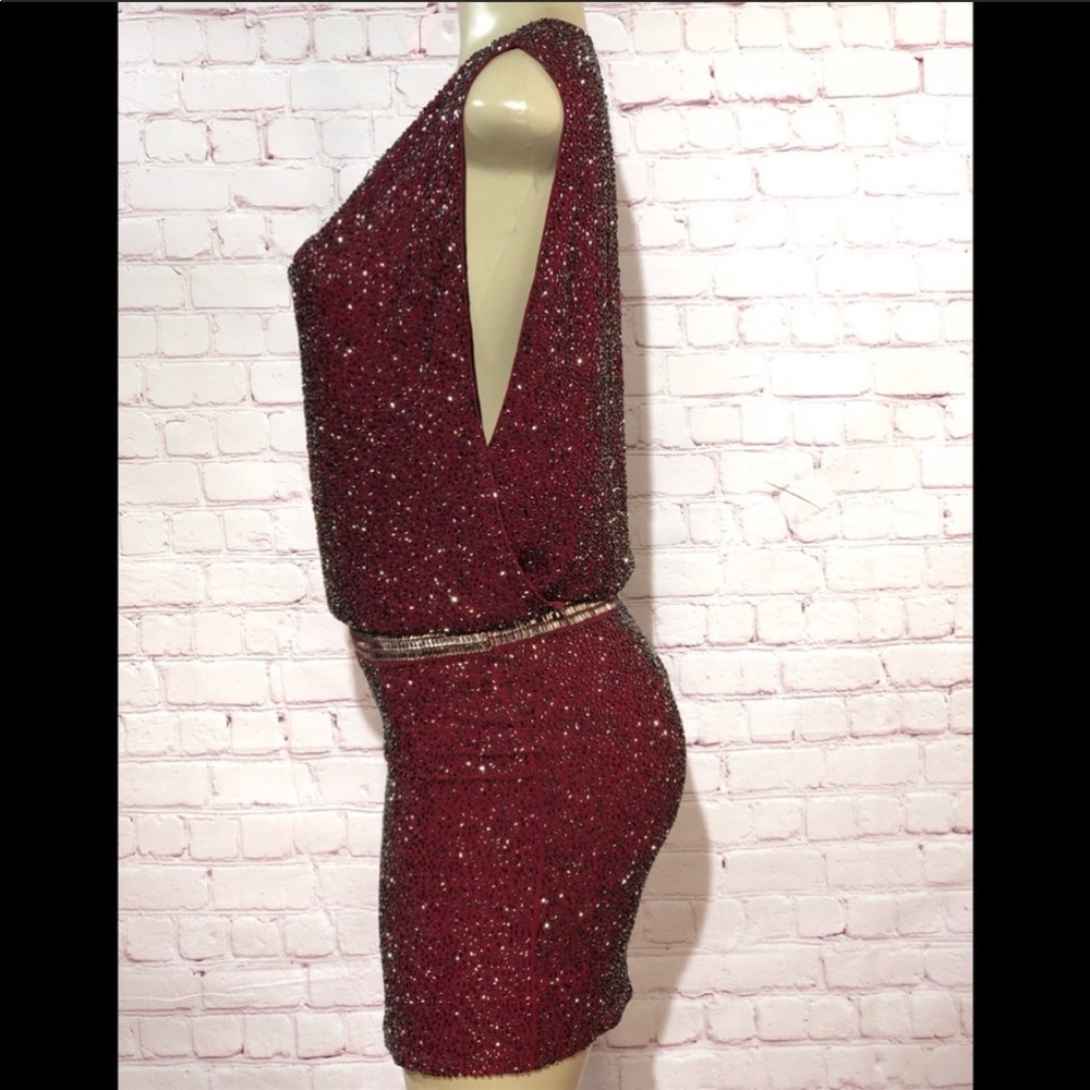 Haute Hippie Embellished Beaded Cocktail Dress